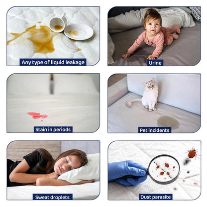 Mattress Protector Waterproof Cotton Breathable Soft,