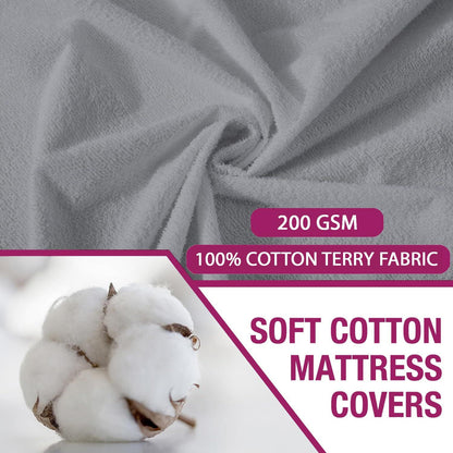 Mattress Protector Waterproof Cotton Breathable Soft,